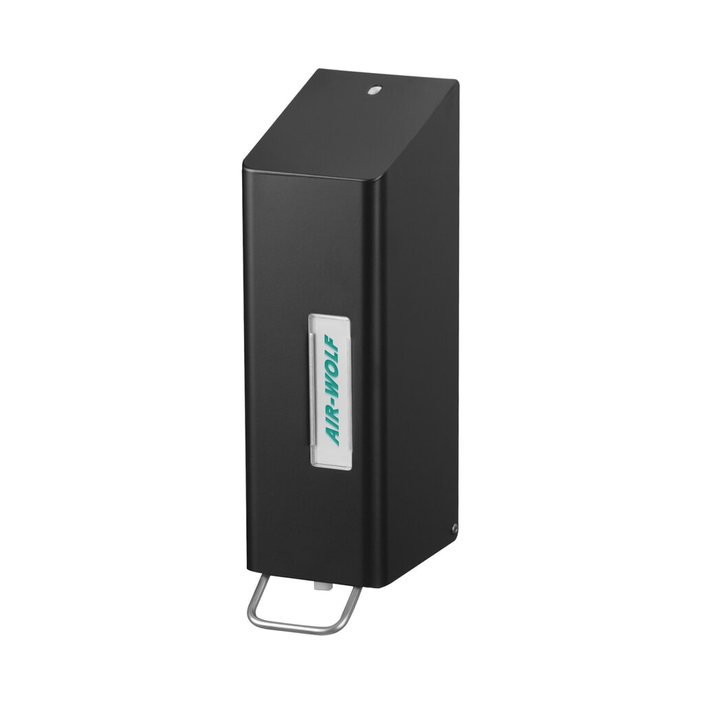 Schuimzeepdispenser Air-Wolf voor 1.200 ml schuimzeep serie Omega zwart Product afbeelding: Schuimzeepdispenser Air-Wolf voor 1.200 ml schuimzeep serie Omega zwart