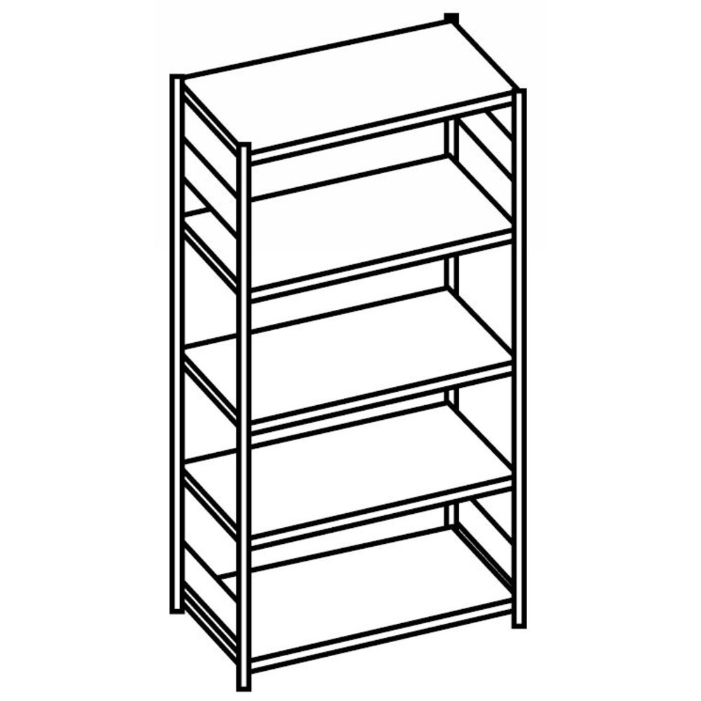 Legbordstelling SCHULTE insteeksysteem, basisveld, vaklast 330 kg, gentiaanblauw/verzinkt