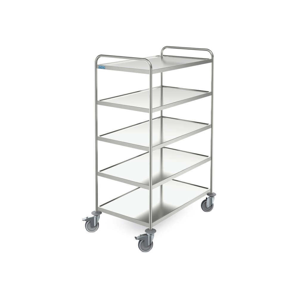 Productafbeelding nr. 2: Serveerwagen HUPFER® van roestvrijstaal, 5 etages van 800 x 500 mm