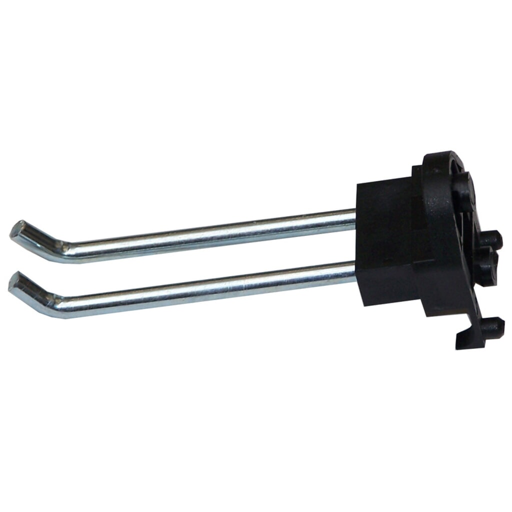 Set dubbele haken, recht, bxd 11 x 75 mm Product afbeelding: Set dubbele haken, recht, bxd 11 x 75 mm