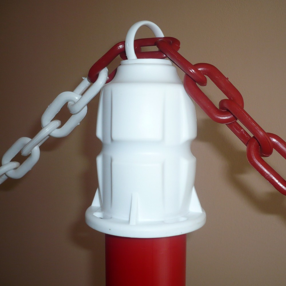 Productafbeelding nr. 2: Set kettingpalen Premium, voor binnen, 4 palen rood