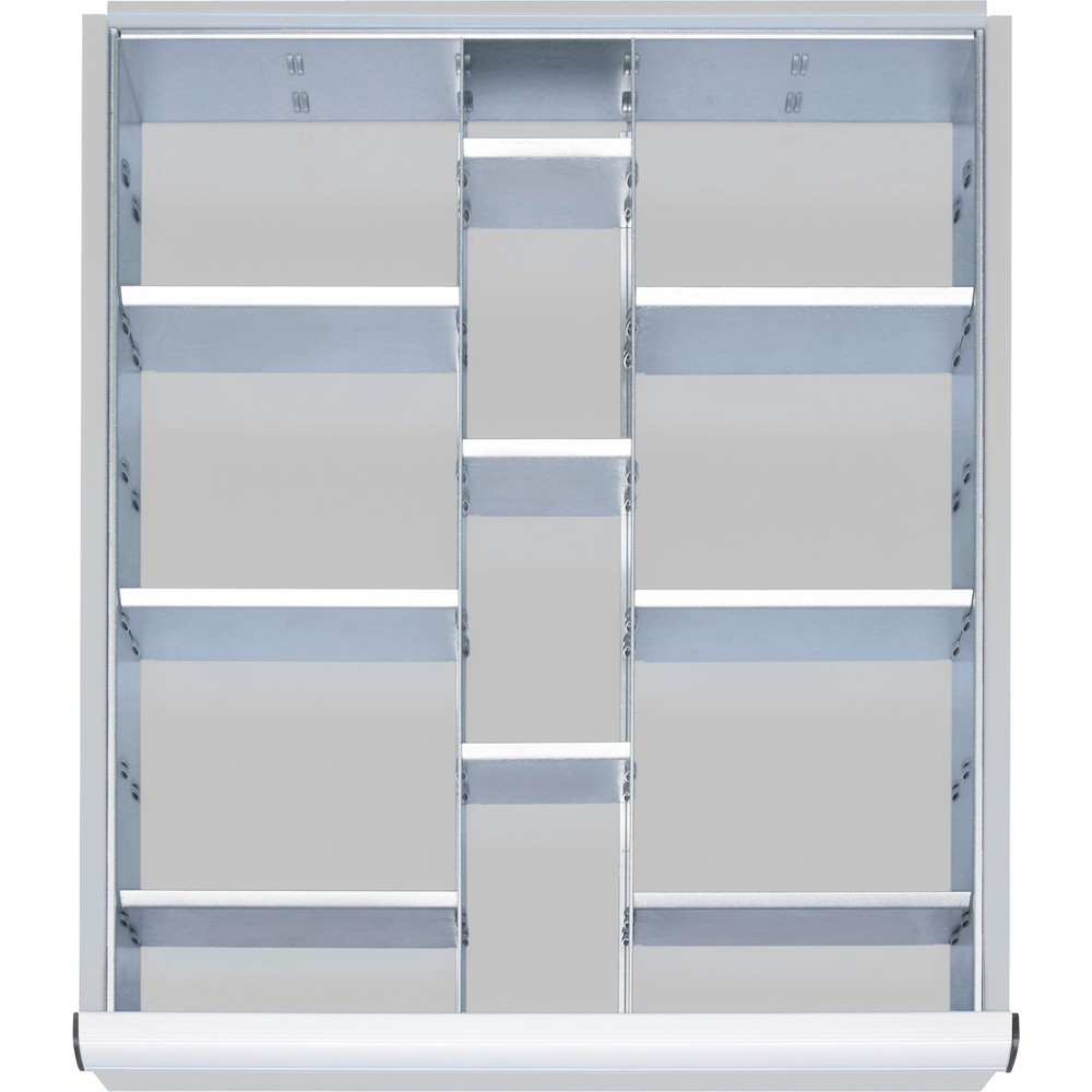Product afbeelding: Set ladeverdelers Steinbock®, voor ladeafmetingen bxd 490 x 560 mm met fronthoogte 120-150 mm, 2 x 9 scheidingswanden