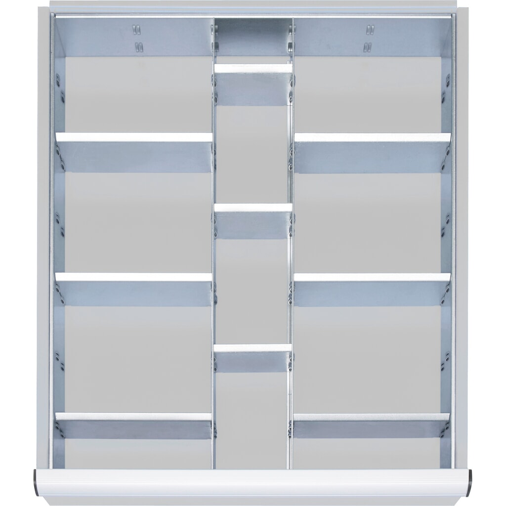 Product afbeelding: Set ladeverdelers Steinbock®, voor ladeafmetingen bxd 490 x 560 mm met fronthoogte 180-360 mm, 2 x 9 scheidingswanden