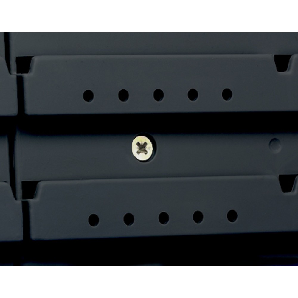 Productafbeelding nr. 2: Set magazijnbakken met wandmontageplaten, bakken 9x grootte 1, 6x grootte 2