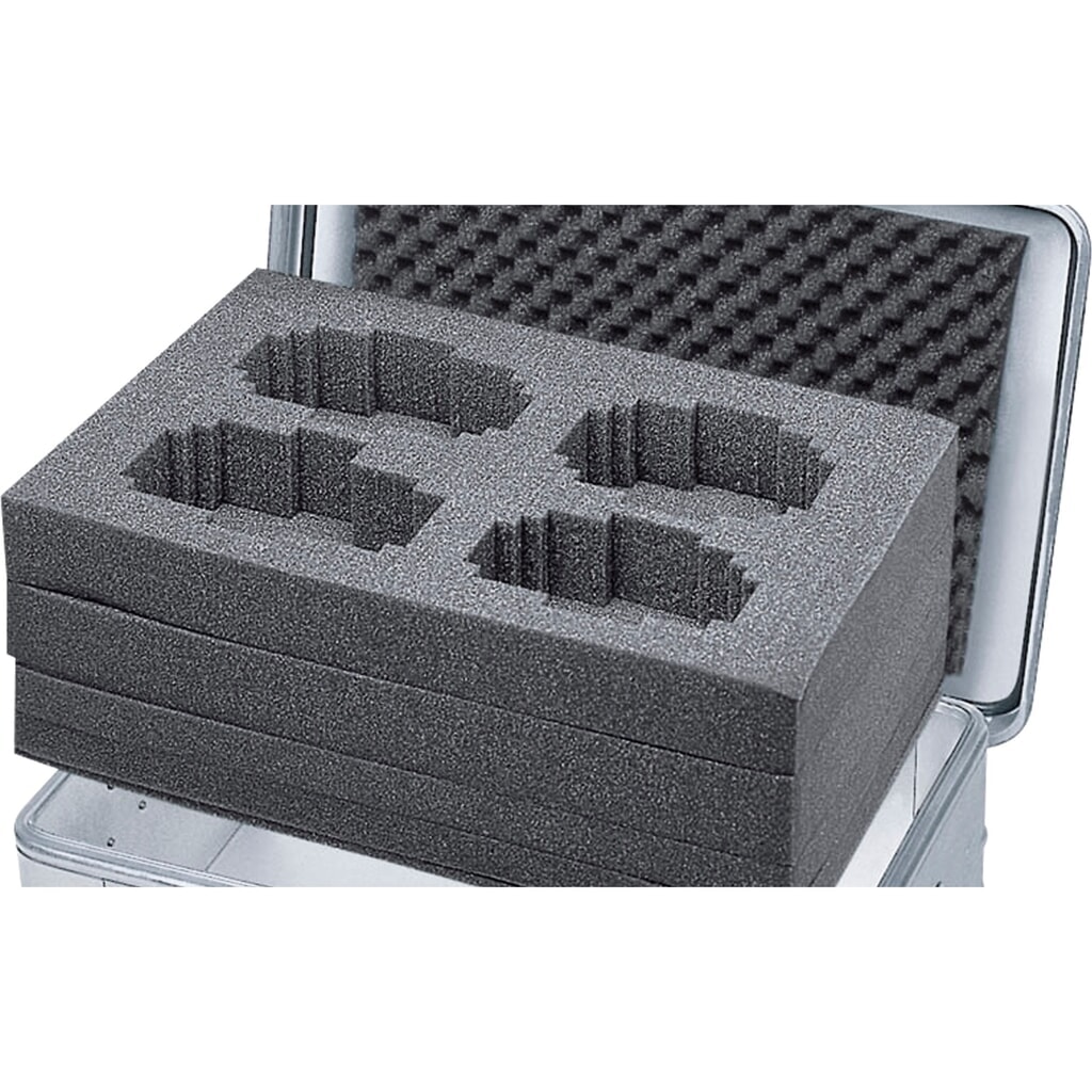 Product afbeelding: ZARGES aluminium transportbox kubusschuimset, voorgestanste inzetstukken, hxbxd 350 x 550 x 220 mm