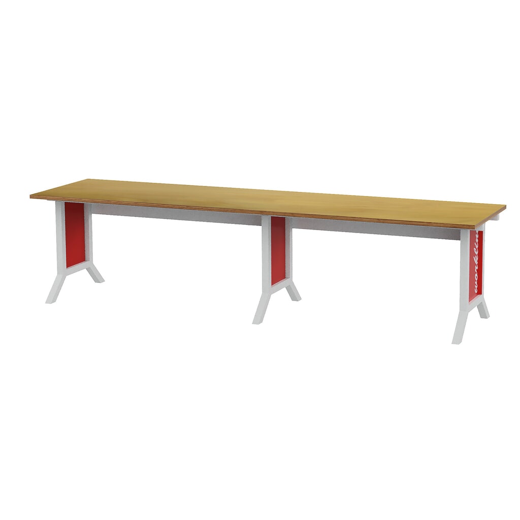 Set werkpleksysteem, 2-delig, elektrische hoogteverstelling, verkeersrood Product afbeelding: Set werkpleksysteem, 2-delig, elektrische hoogteverstelling, verkeersrood