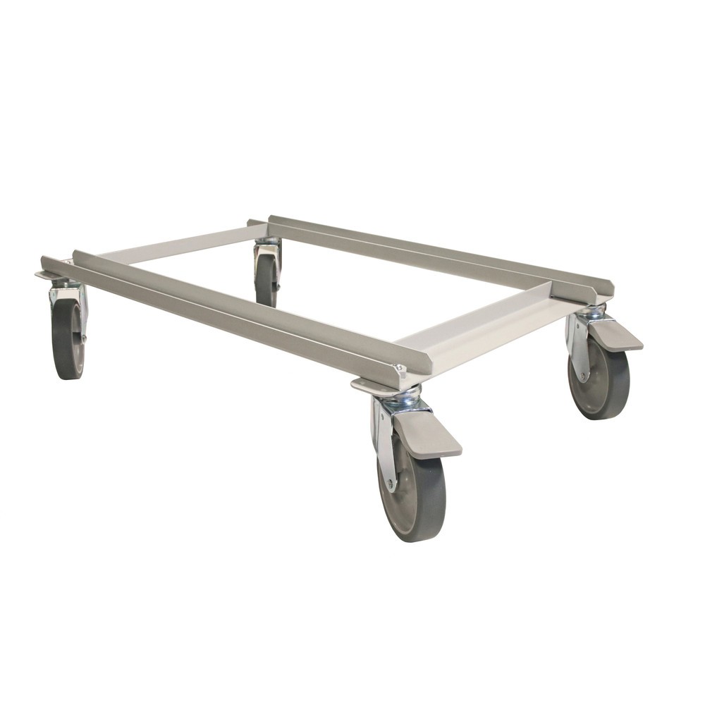 Product afbeelding: Wielenset voor ladekast, 870 x 605 x 410 mm, 4 zwenkwielen, waarvan 2 met vastzetrem
