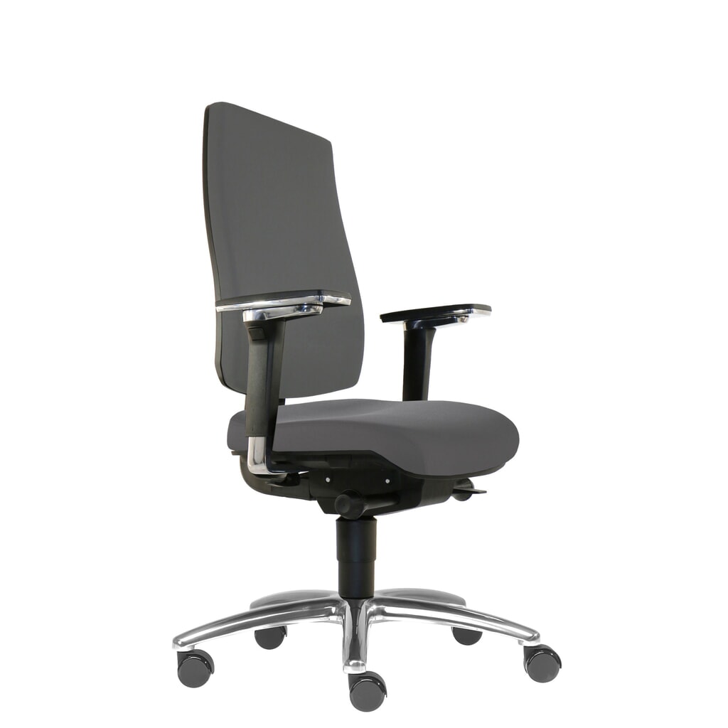 SITWELL STEIFENSAND Cebra rugvriendelijke bureaustoel , rugleuning van volledig kunststof, universele wielen, polyester, donkergrijs Product afbeelding: SITWELL STEIFENSAND Cebra rugvriendelijke bureaustoel , rugleuning van volledig kunststof, universele wielen, polyester, donkergrijs