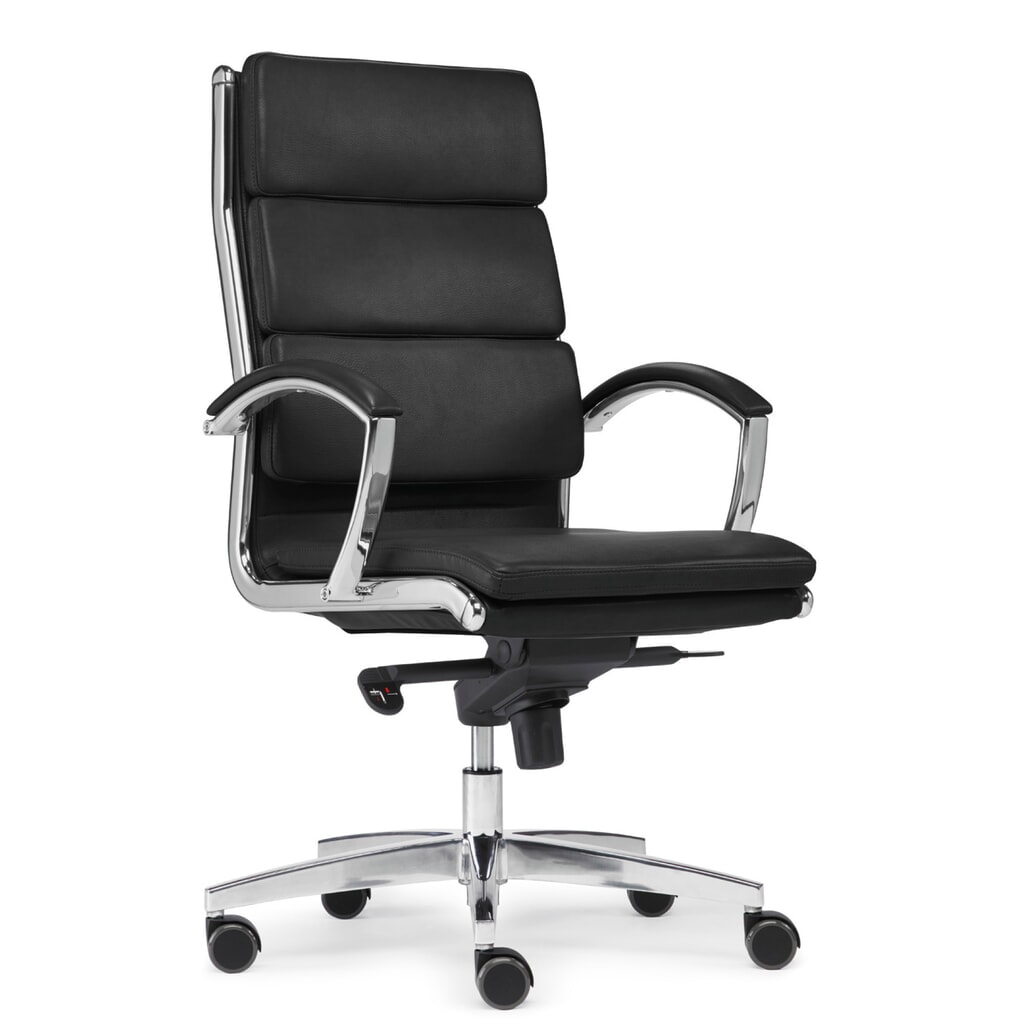 Productafbeelding nr. 2: SITWELL STEIFENSAND Design- bureaustoel Dream, aluminium voetkruis, duurzaam kunstleder, draagvermogen 125 kg, zwart