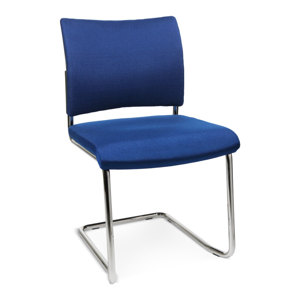 Conferentiestoel Topstar® New Age met gestoffeerde rugleuning, zwart Product afbeelding: Conferentiestoel Topstar® New Age met gestoffeerde rugleuning, zwart