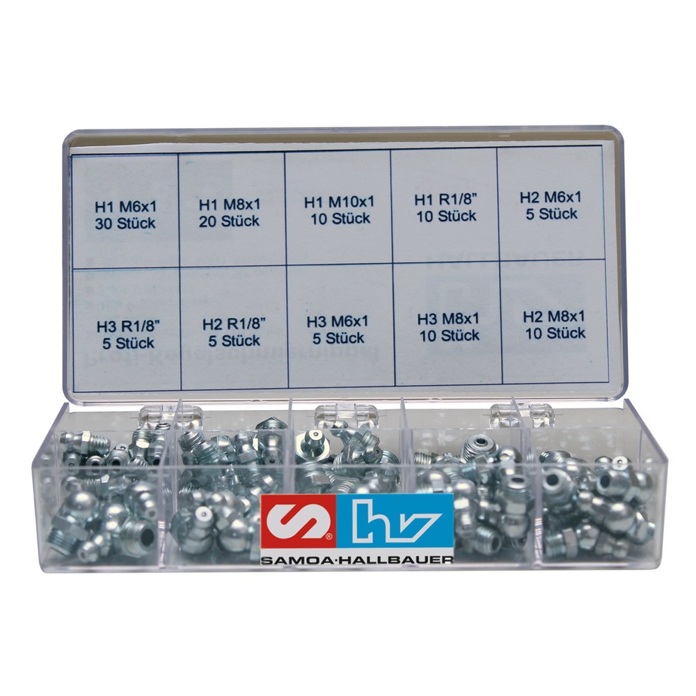 Product afbeelding: Smeernippelset SAMOA-HALLBAUER SSK, 110-delig