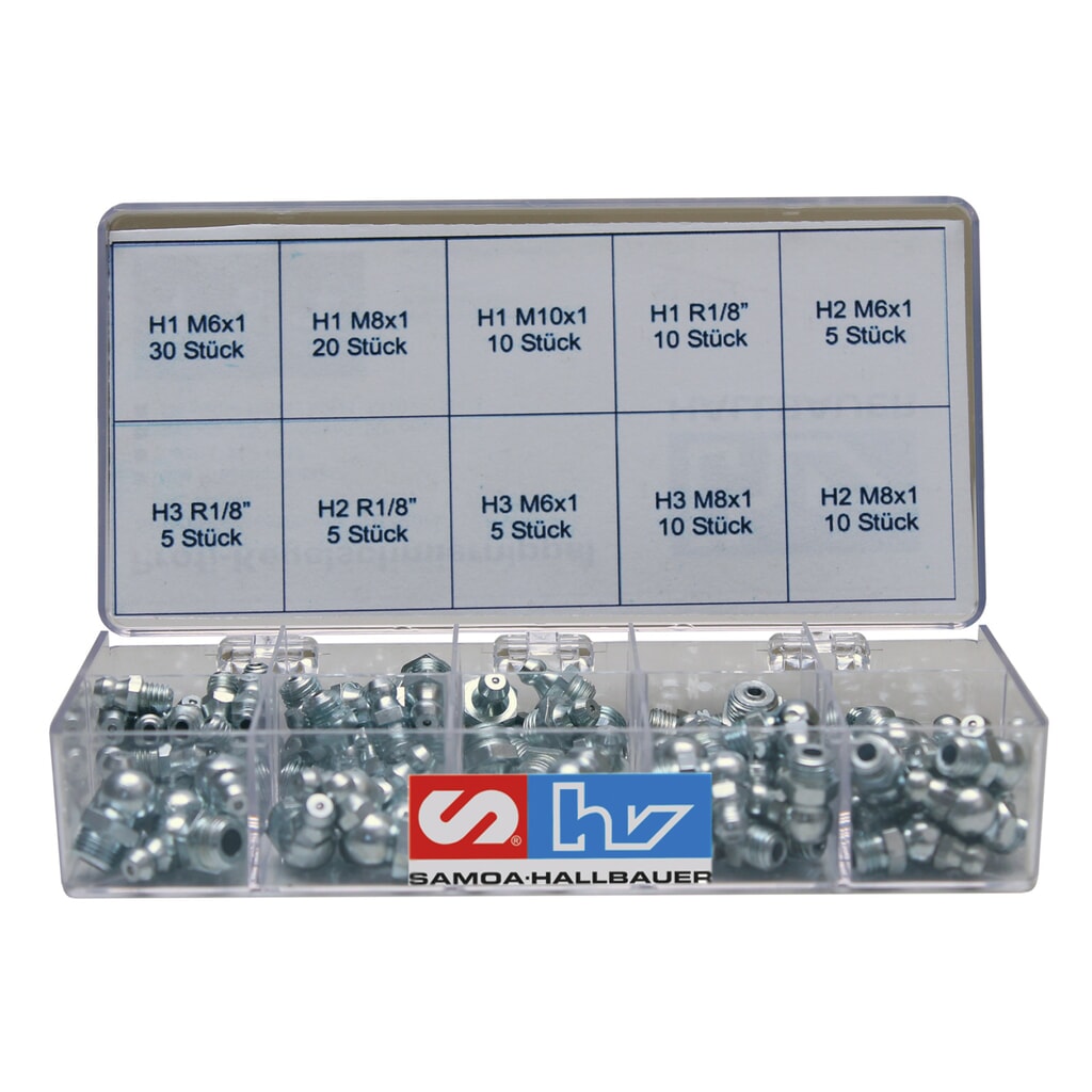 Smeernippelset SAMOA SSK, 110-delig Product afbeelding: Smeernippelset SAMOA SSK, 110-delig