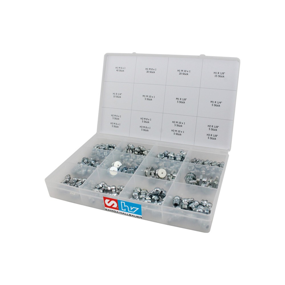 Product afbeelding: Smeernippelset SAMOA-HALLBAUER SSK, 170-delig
