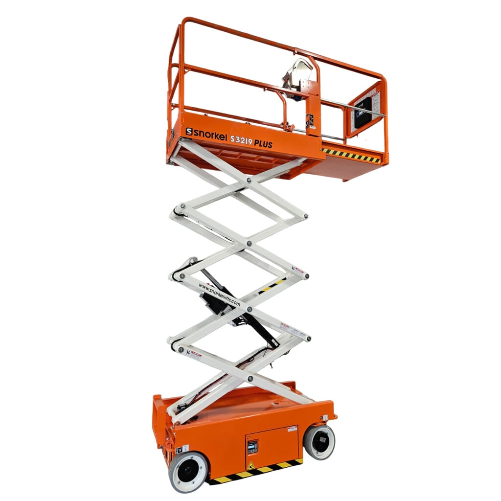Product afbeelding: Snorkel accu-schaarhoogwerker S3219Plus, elektrisch verrijdbaar, draagvermogen 272 kg, maximale werkhoogte 7,79 m