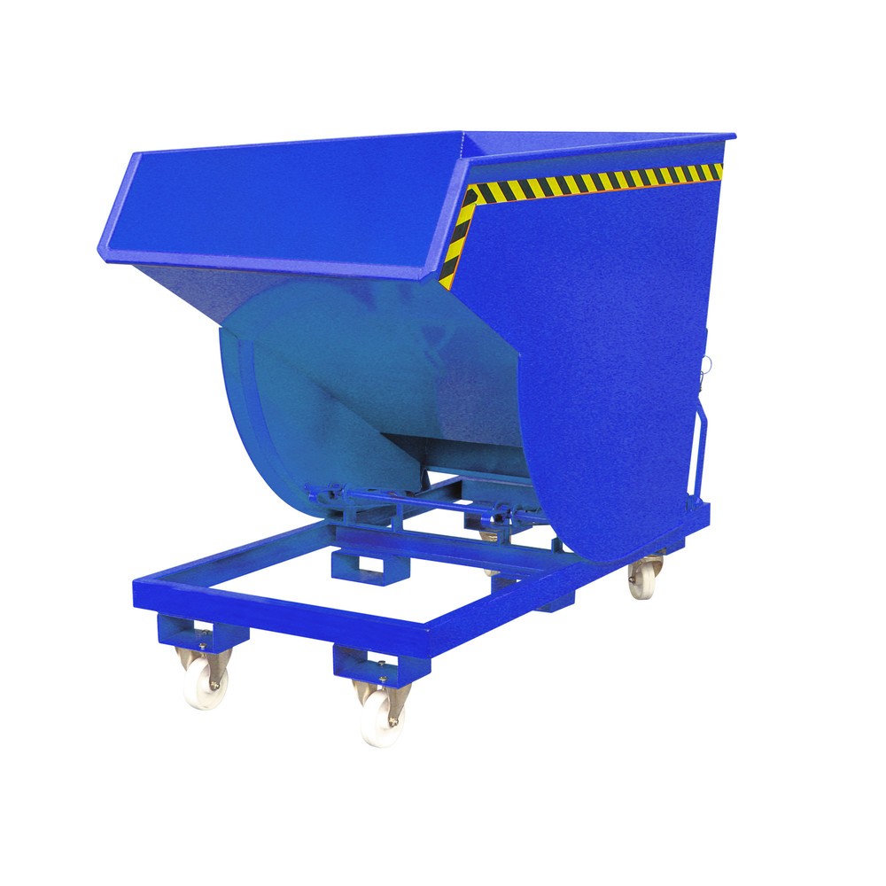 Product afbeelding: Spaanbak met wielen en zeefplaatinzet, inhoud 0,3 m³, RAL 5010 gentiaanblauw