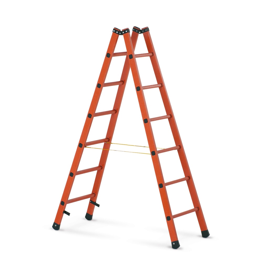 Sportenladder ZARGES uit massieve kunststof, aan 2 zijden begaanbaar