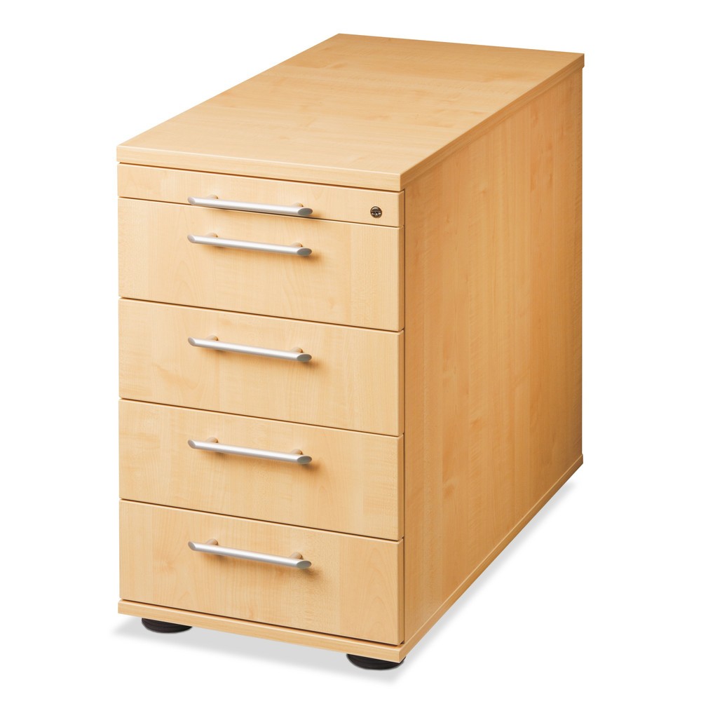 Product afbeelding: Staand ladeblok Solid, 5 lades met kunststof greep, beuk