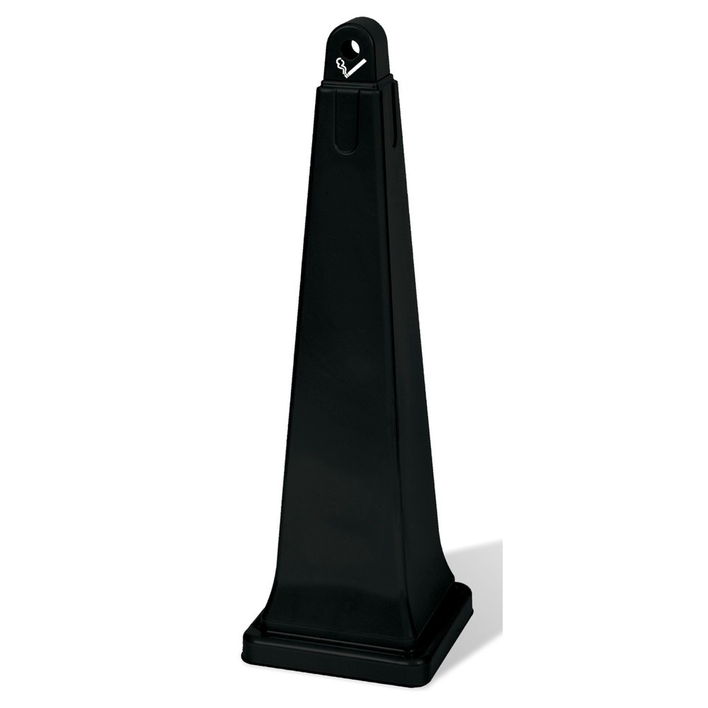 Product afbeelding: Staande asbak Rubbermaid® GroundsKeeper, zwart, hxbxd 1.001 x 311 x 311 mm
