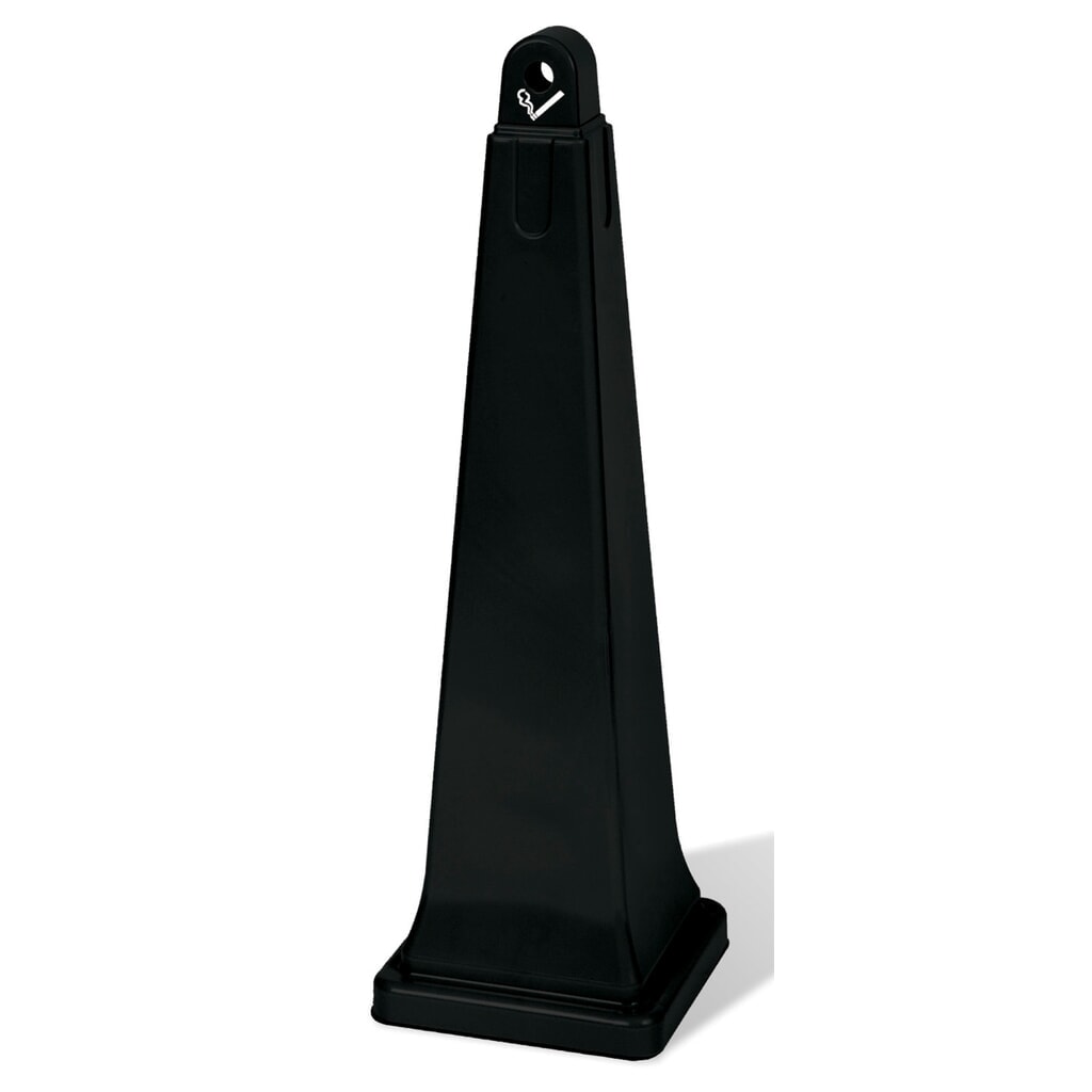 Product afbeelding: Staande asbak Rubbermaid® GroundsKeeper, zwart, hxbxd 1.001 x 311 x 311 mm