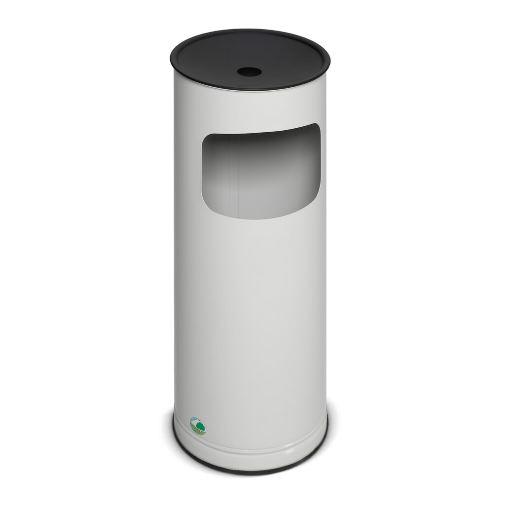 Product afbeelding: Staande asbak VAR® Basic, combinatiemodel, 17 liter, wit