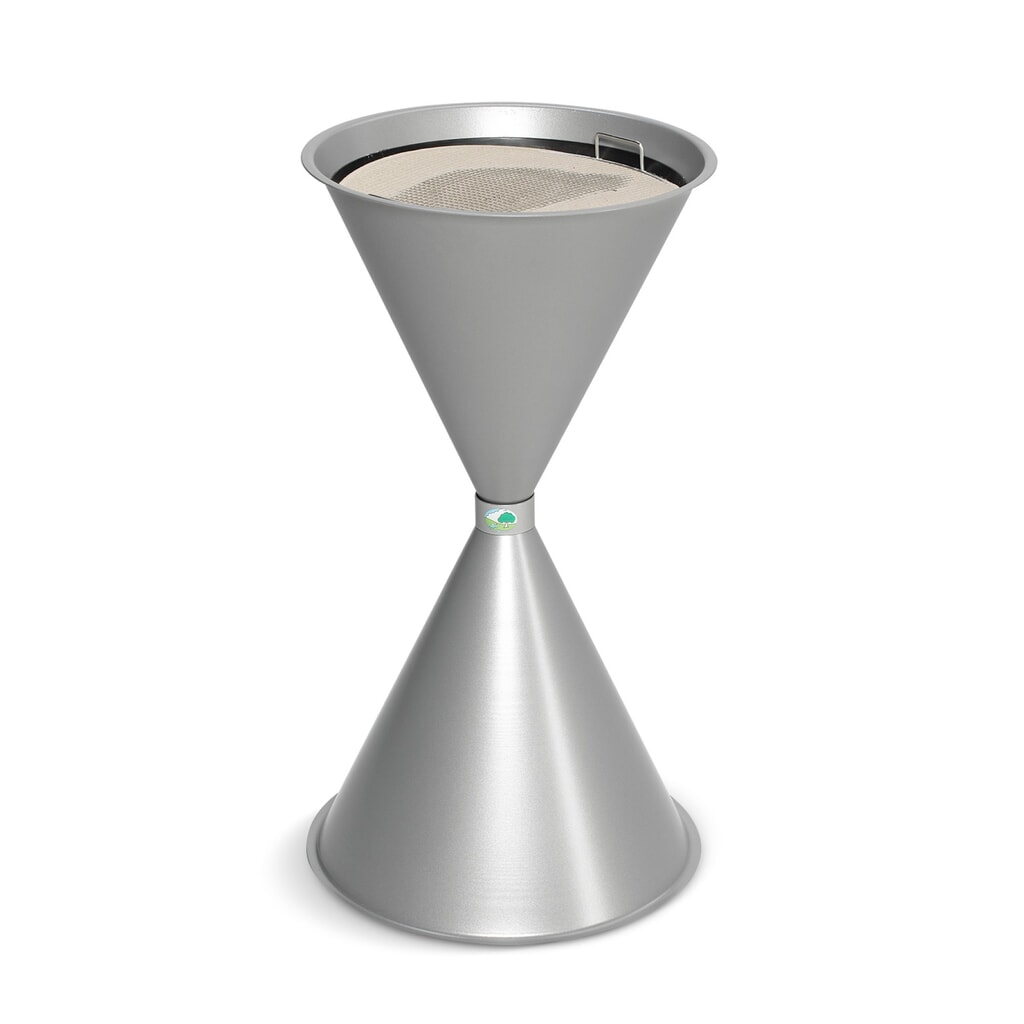 Staande asbak VAR® CLASSIC, staal, zilver Product afbeelding: Staande asbak VAR® CLASSIC, staal, zilver