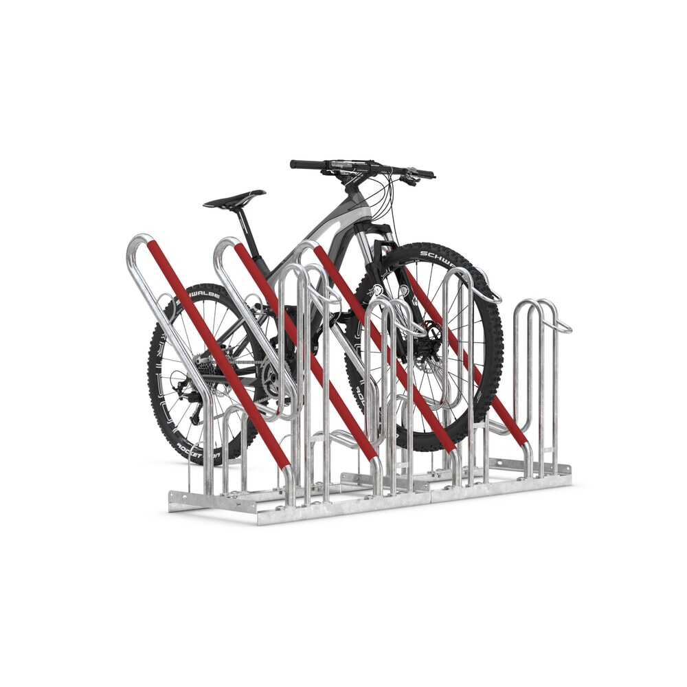 Productafbeelding nr. 9: Beugelfietsrek, 1-zijdig, 6 plaatsen