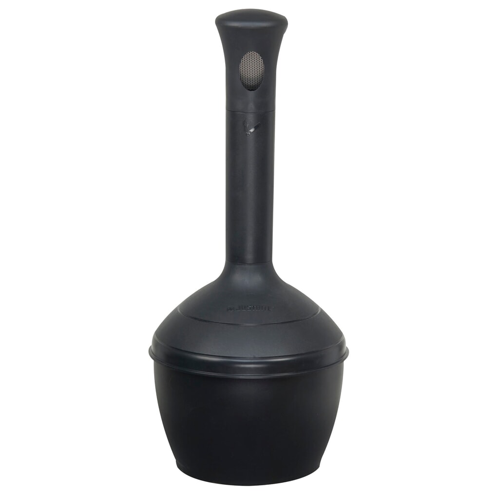 Product afbeelding: Staande veiligheidsasbak Justrite® Premium, vuurdovend, 15 liter, zwart