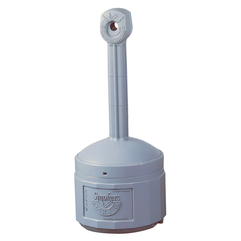 Product afbeelding: Staande veiligheidsasbak Justrite®, vuurdovend, 15 liter, grijs