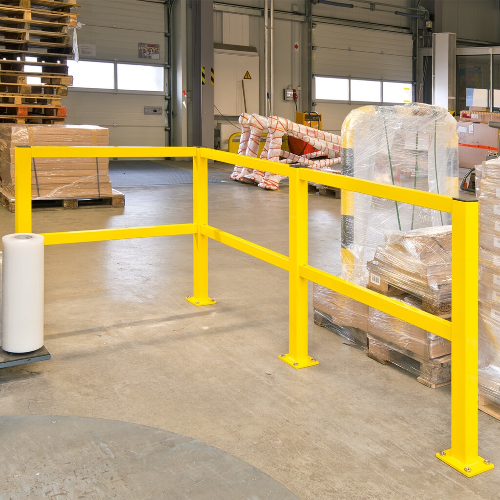 Veiligheidshek S-Line, binnen, hoekpaal, hoogte 1.000 mm Productafbeelding nr. 2: Veiligheidshek S-Line, binnen, hoekpaal, hoogte 1.000 mm