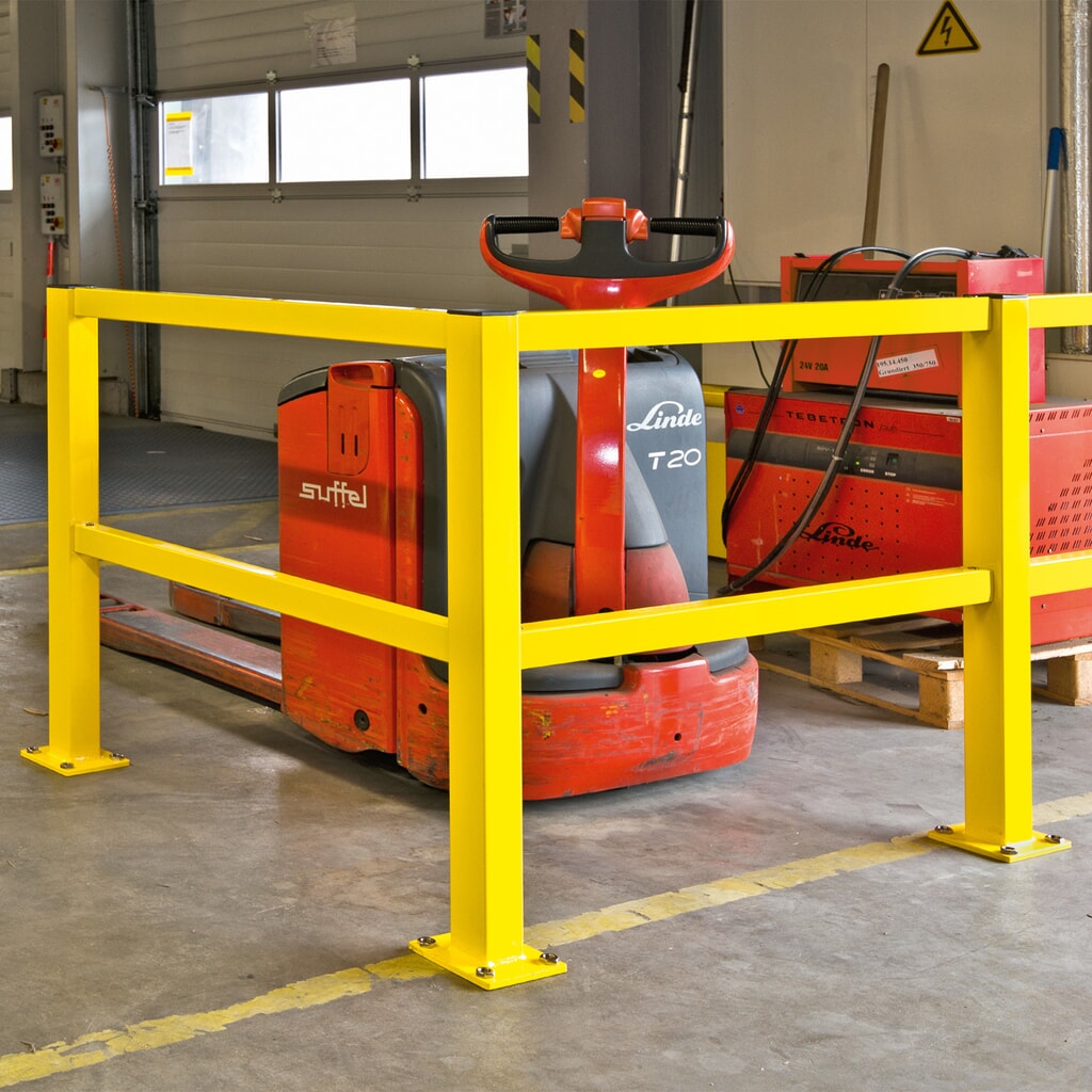 Veiligheidshek S-Line, binnen, hoekpaal, hoogte 1.000 mm Productafbeelding nr. 4: Veiligheidshek S-Line, binnen, hoekpaal, hoogte 1.000 mm