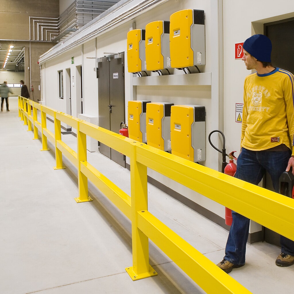 Productafbeelding nr. 3: Veiligheidshek, buiten, begin-/eindpaal, hoogte 1.000 mm