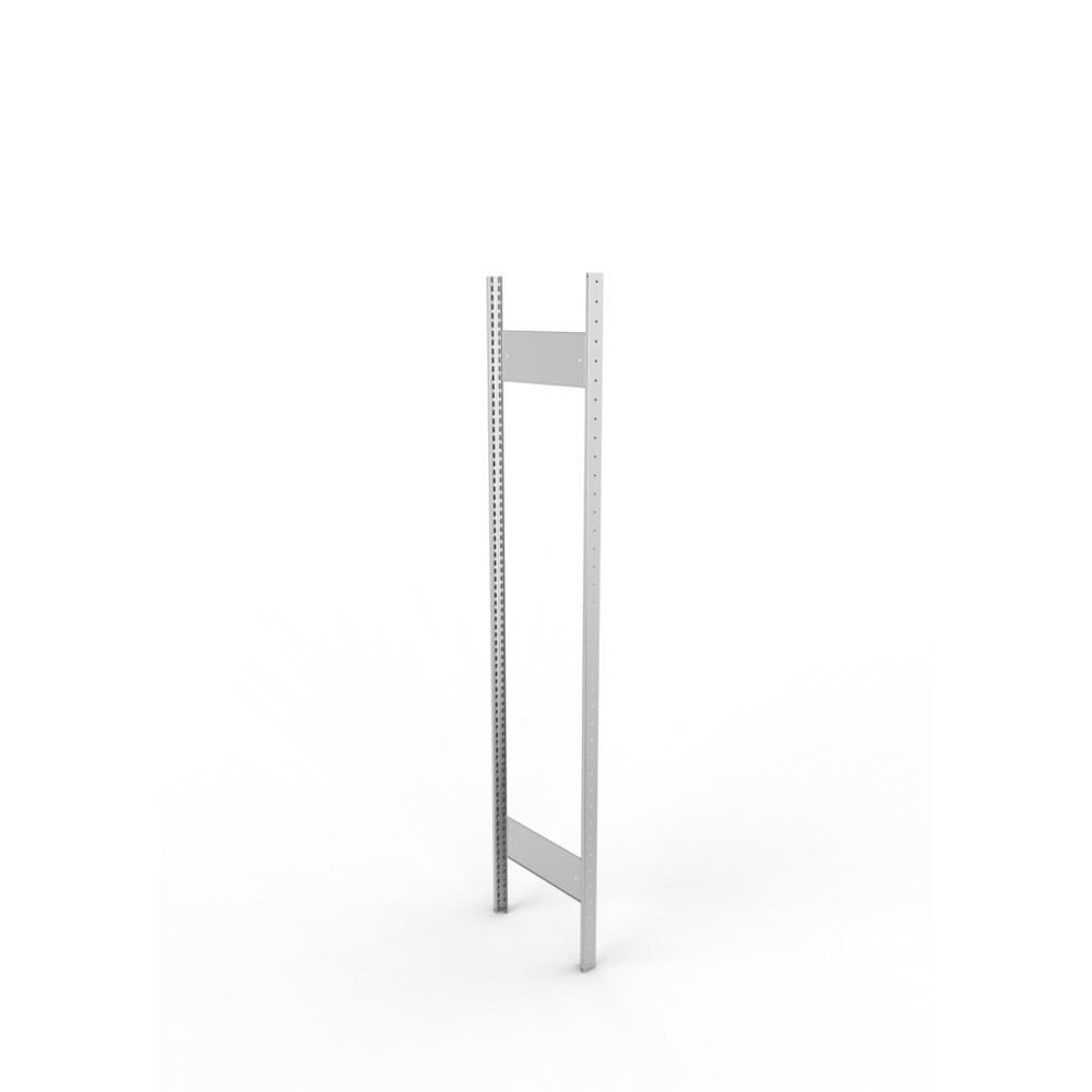 Product afbeelding: Staanderframe voor legbordstelling META, geclincht, 1 tussenruimte, hxb 2.000 x 400 mm, verzinkt