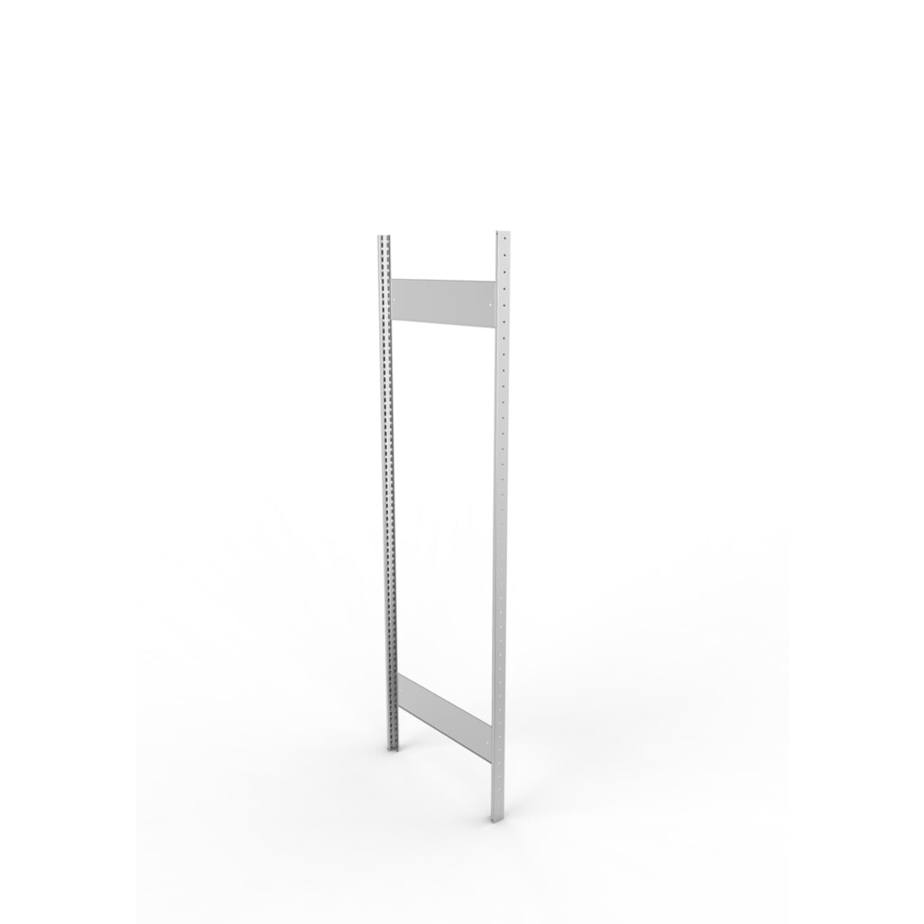 Staanderframe voor legbordstelling META, geclincht, 1 tussenruimte, hxb 2.000 x 600 mm, verzinkt Product afbeelding: Staanderframe voor legbordstelling META, geclincht, 1 tussenruimte, hxb 2.000 x 600 mm, verzinkt