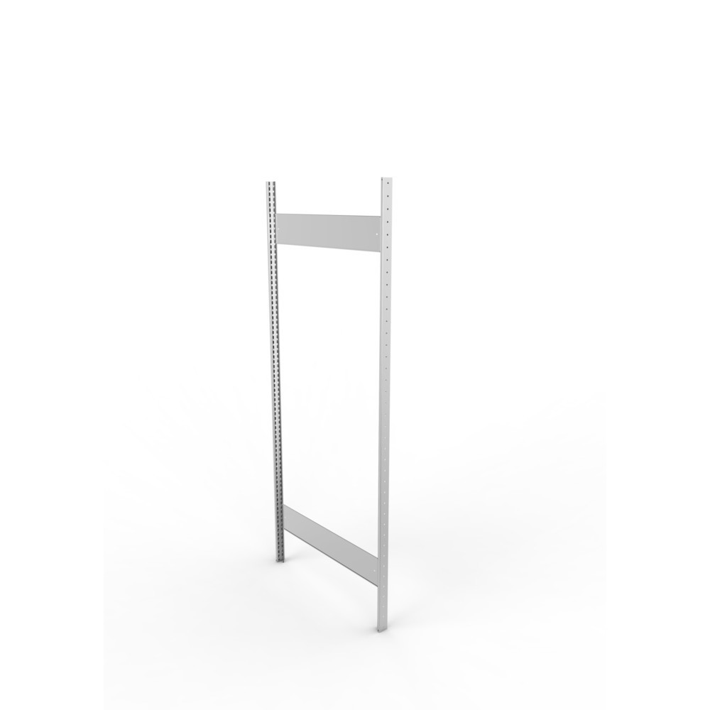Product afbeelding: Staanderframe voor legbordstelling META, geclincht, 1 tussenruimte, hxb 2.000 x 800 mm, verzinkt