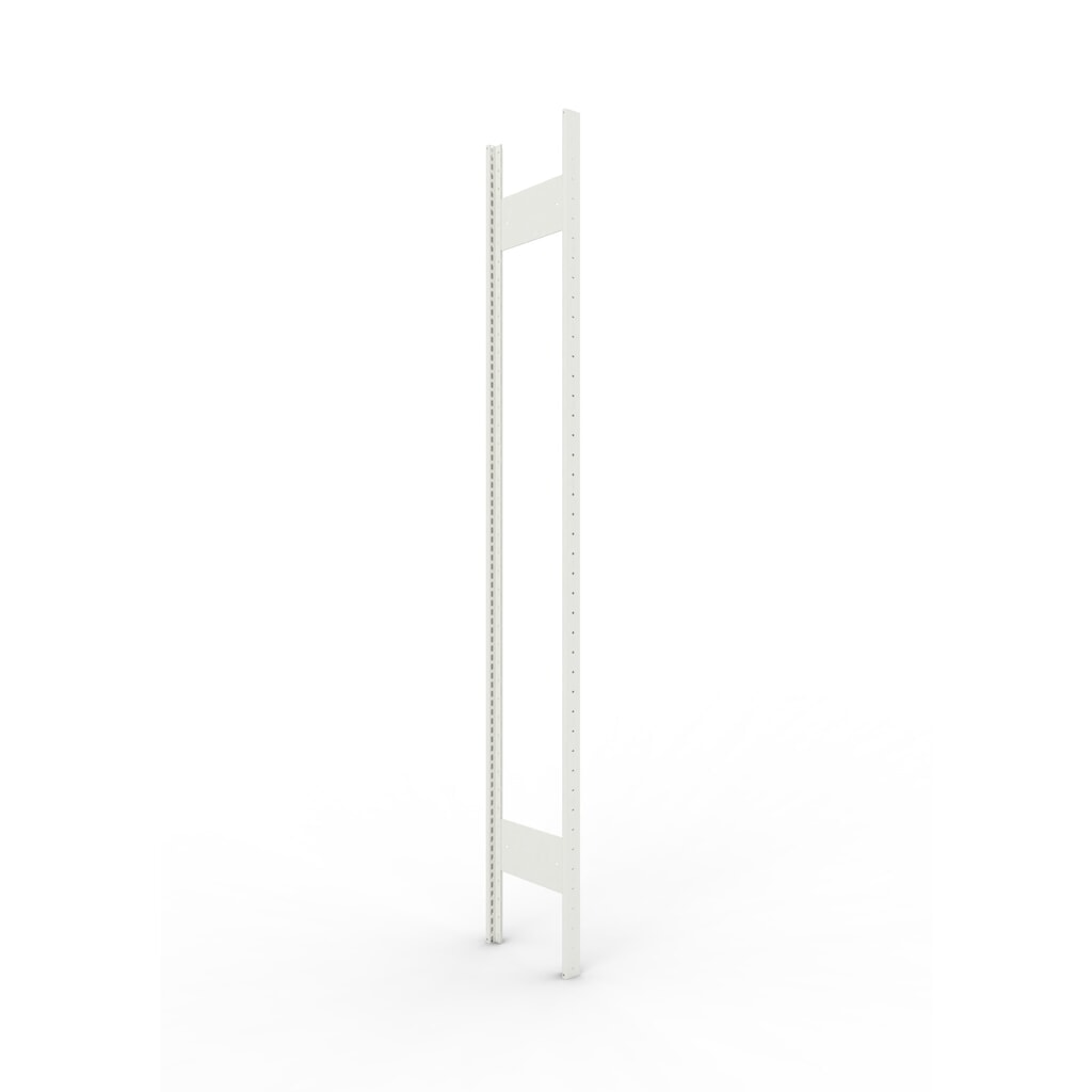 Product afbeelding: Staanderframe voor legbordstelling META, geclincht, 1 tussenruimte, hxb 2.200 x 300 mm, RAL 7035 lichtgrijs