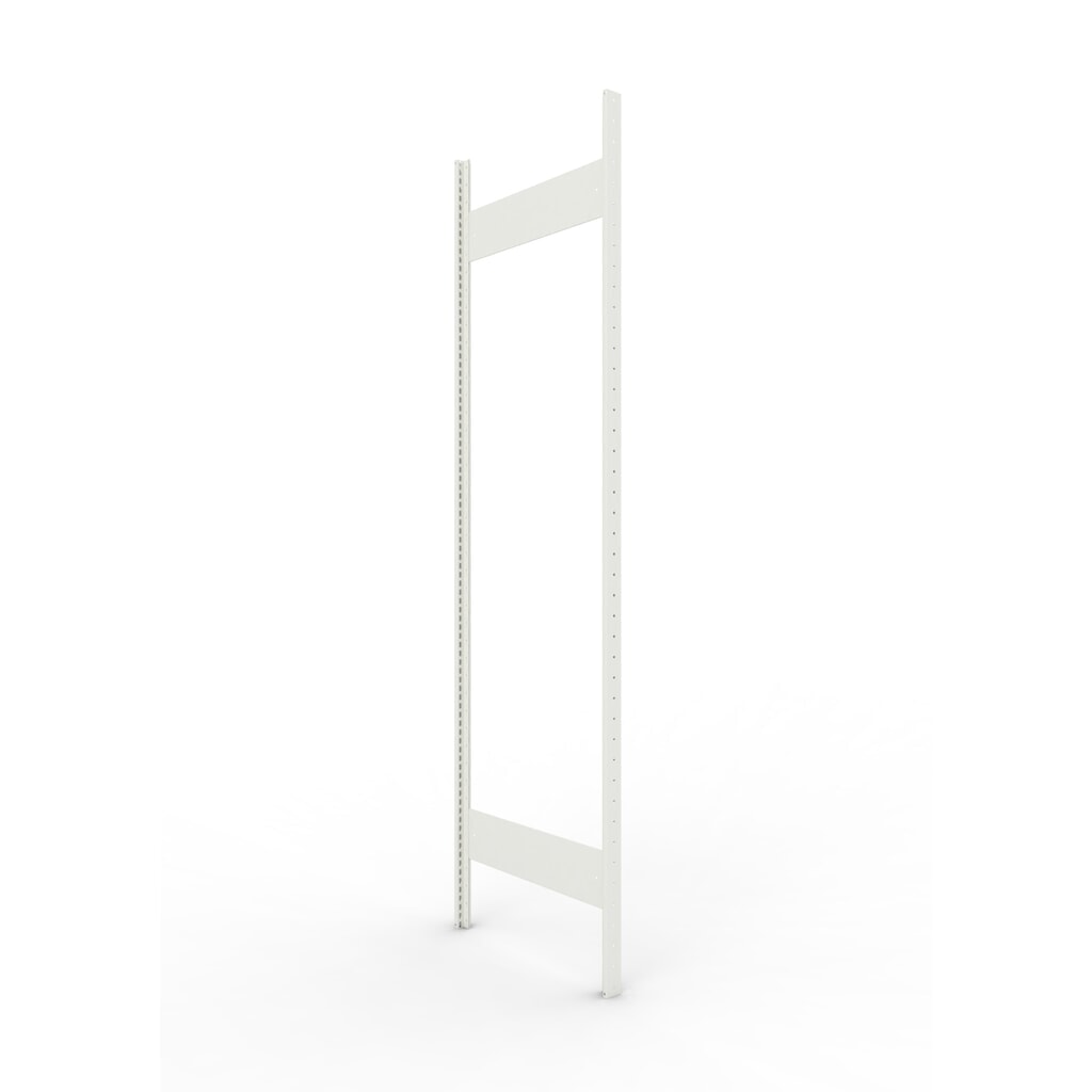 Product afbeelding: Staanderframe voor legbordstelling META, geclincht, 1 tussenruimte, hxb 2.200 x 600 mm, RAL 7035 lichtgrijs