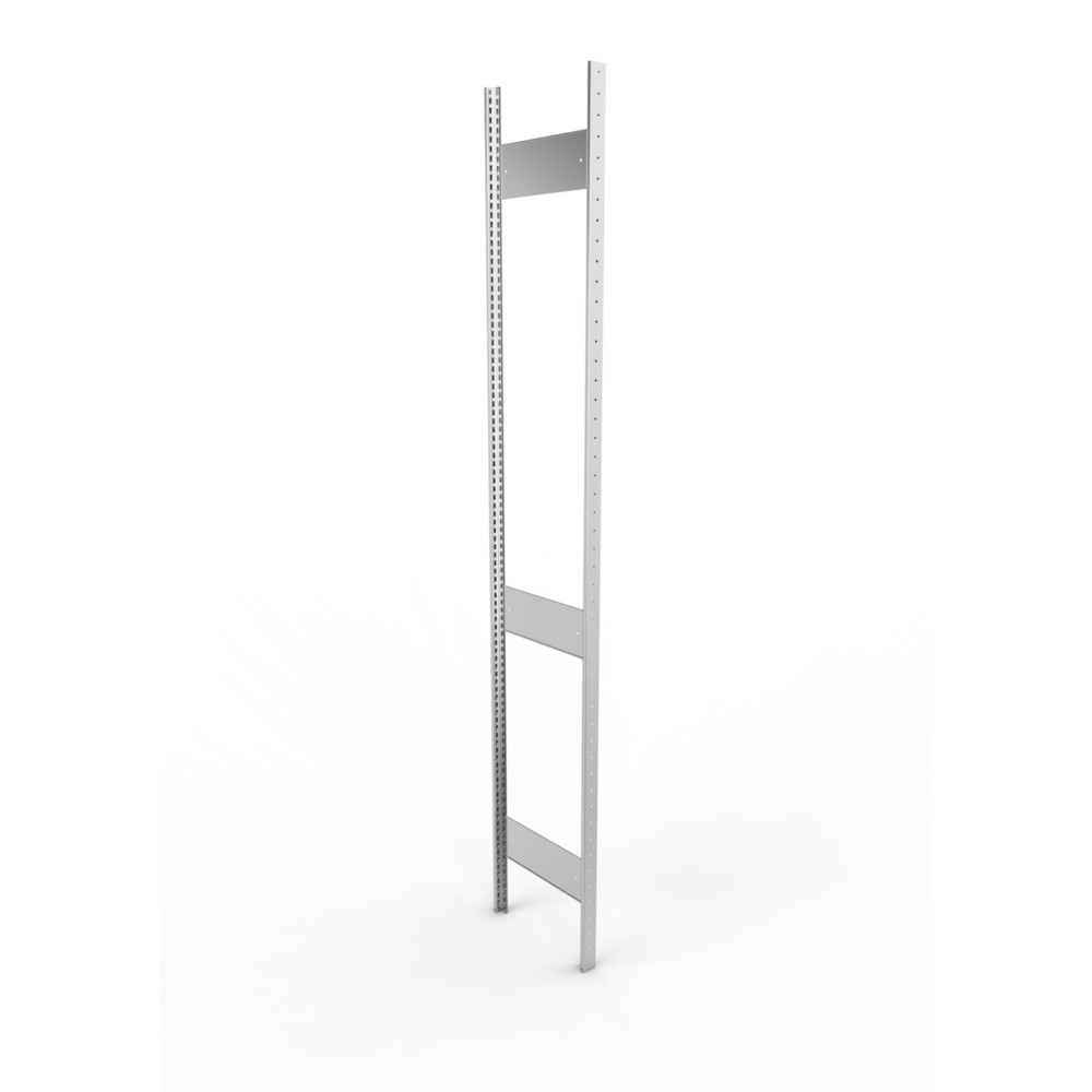 Product afbeelding: Staanderframe voor legbordstelling META, geclincht, 2 tussenruimten, hxb 2.000 x 400 mm, verzinkt