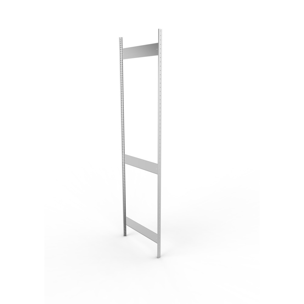 Product afbeelding: Staanderframe voor legbordstelling META, geclincht, 2 tussenruimten, hxb 3.000 x 800 mm, verzinkt