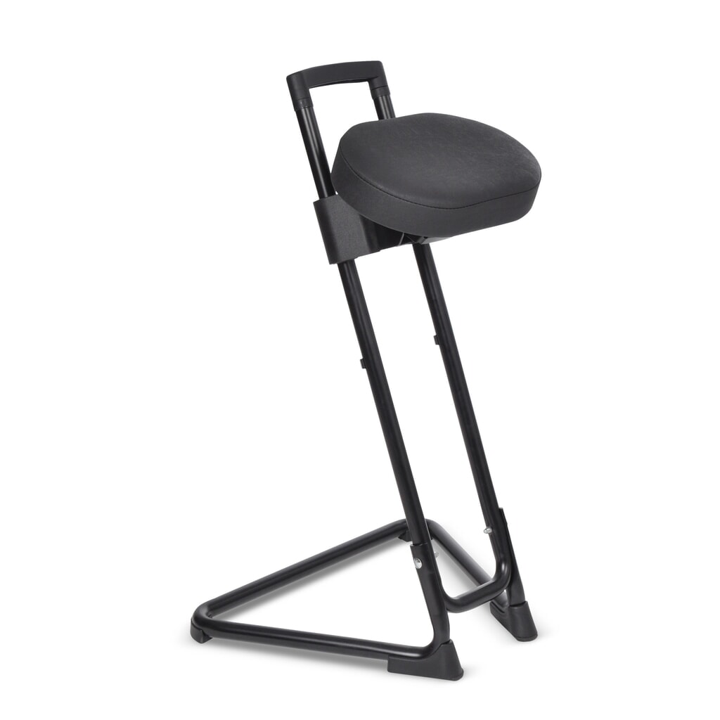 Productafbeelding nr. 3: Stahulp, draai- en kantelbare zitting uit kunstleer, zithoogte 600-850 mm, vuurrood/zwart