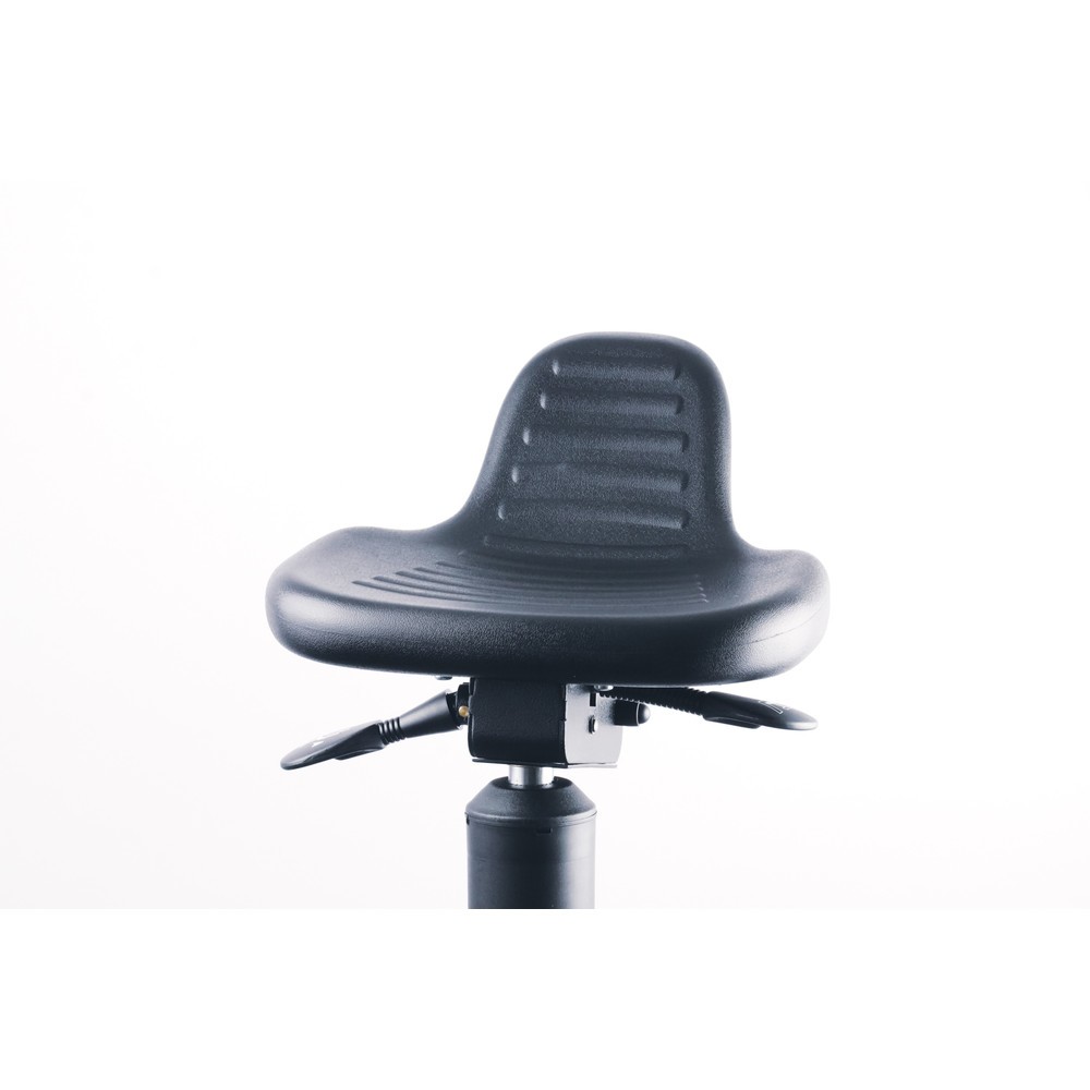Productafbeelding nr. 7: Stahulp, draai- en kantelbare PU-zitting, zithoogte 620-890 mm, stalen onderstel, korte rugleuning