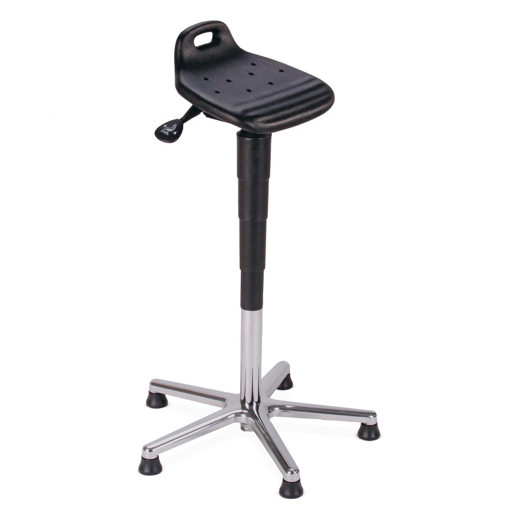 Productafbeelding nr. 1: Stahulp, draai- en kantelbare PU-zitting, zithoogte 620-880 mm, aluminium onderstel, handgreep