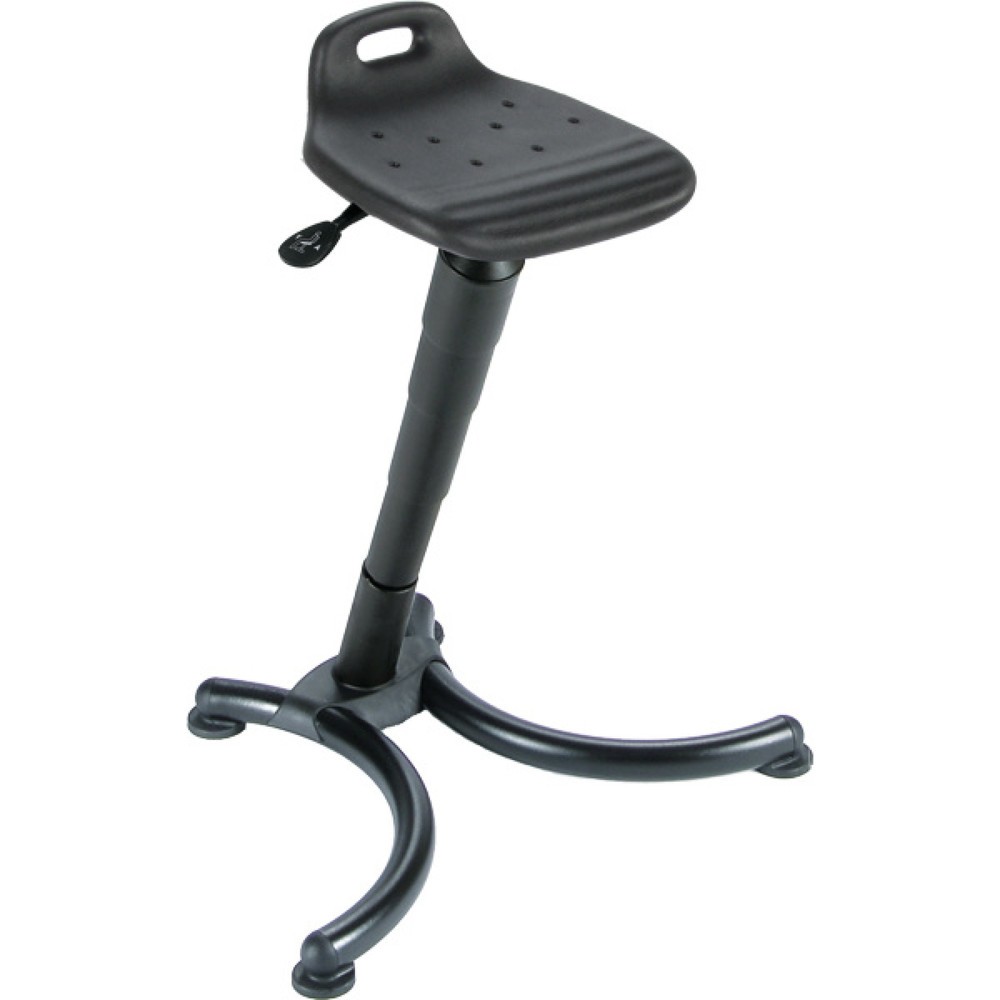Product afbeelding: Stahulp met PU-zitting, korte rugleuning met handvat, zithoogte 670-910 mm