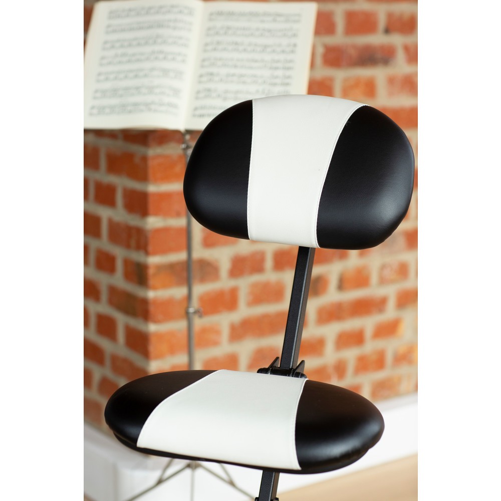 Productafbeelding nr. 3: Stahulp met rugleuning, klapbaar, zithoogte 540-900 mm, kunstleer, met klimhulp, zwart-wit