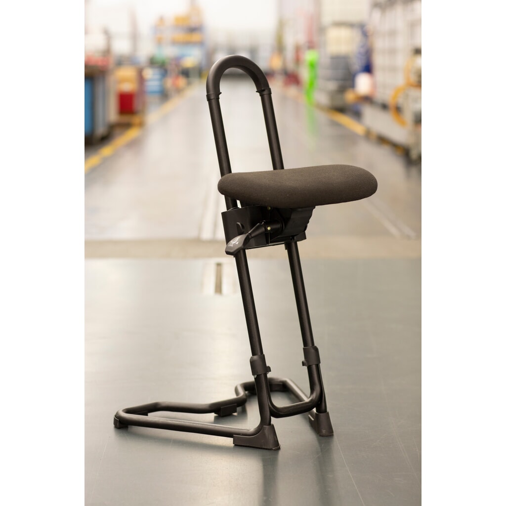 Stahulp met wielen, stofbekleding, zithoogte 610-860 mm, vloerglijders, voet Productafbeelding nr. 2: Stahulp met wielen, stofbekleding, zithoogte 610-860 mm, vloerglijders, voet