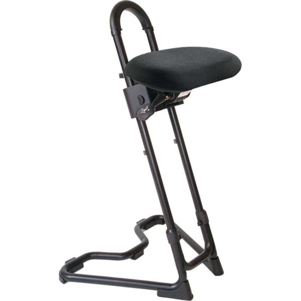 Product afbeelding: Stahulp met wielen, stofbekleding, zithoogte 610-860 mm, vloerglijders, voet
