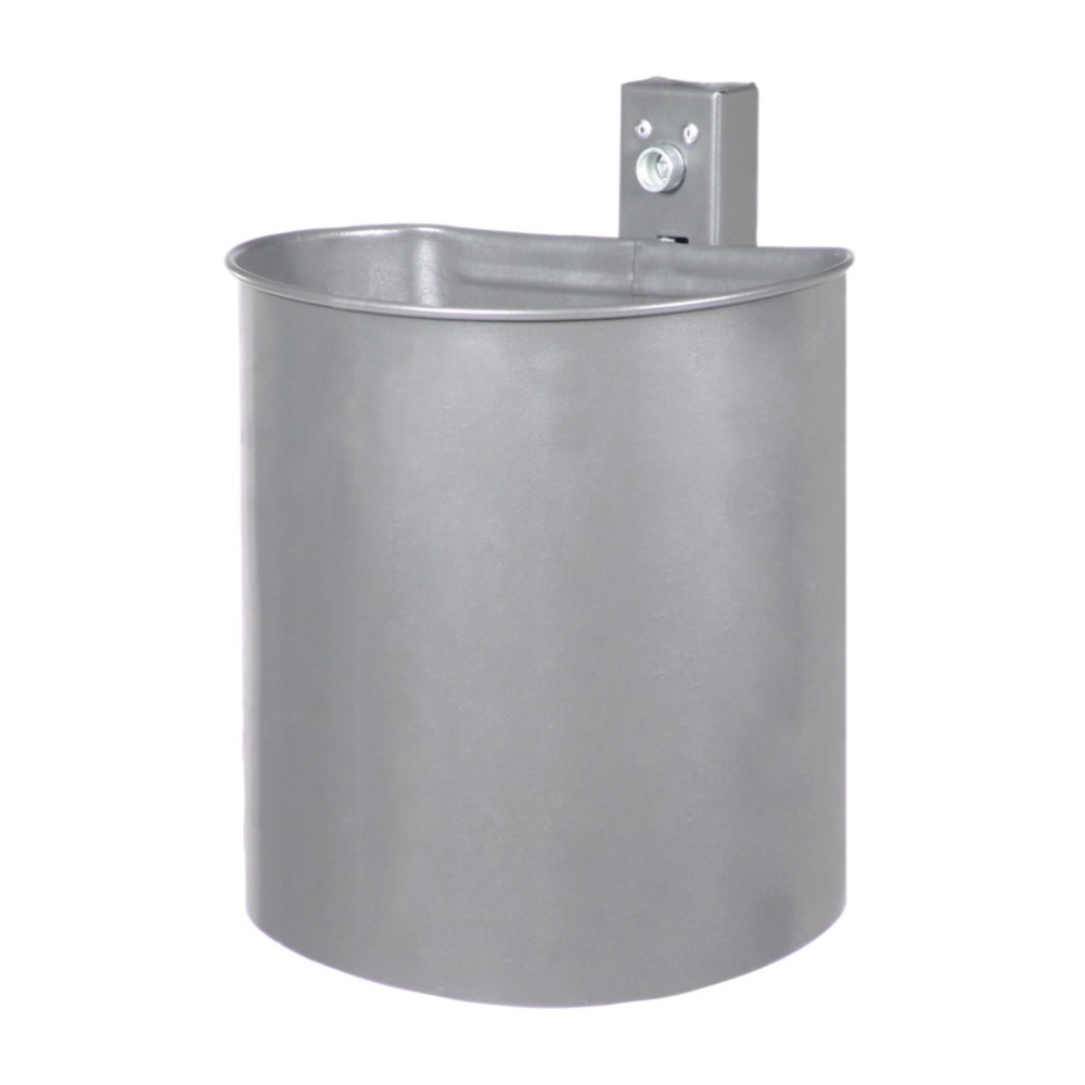 Product afbeelding: RENNER Stalen afvalbak, 20 liter, halfrond, wandmontage, niet-geperforeerd, met poedercoating, antracietgrijs