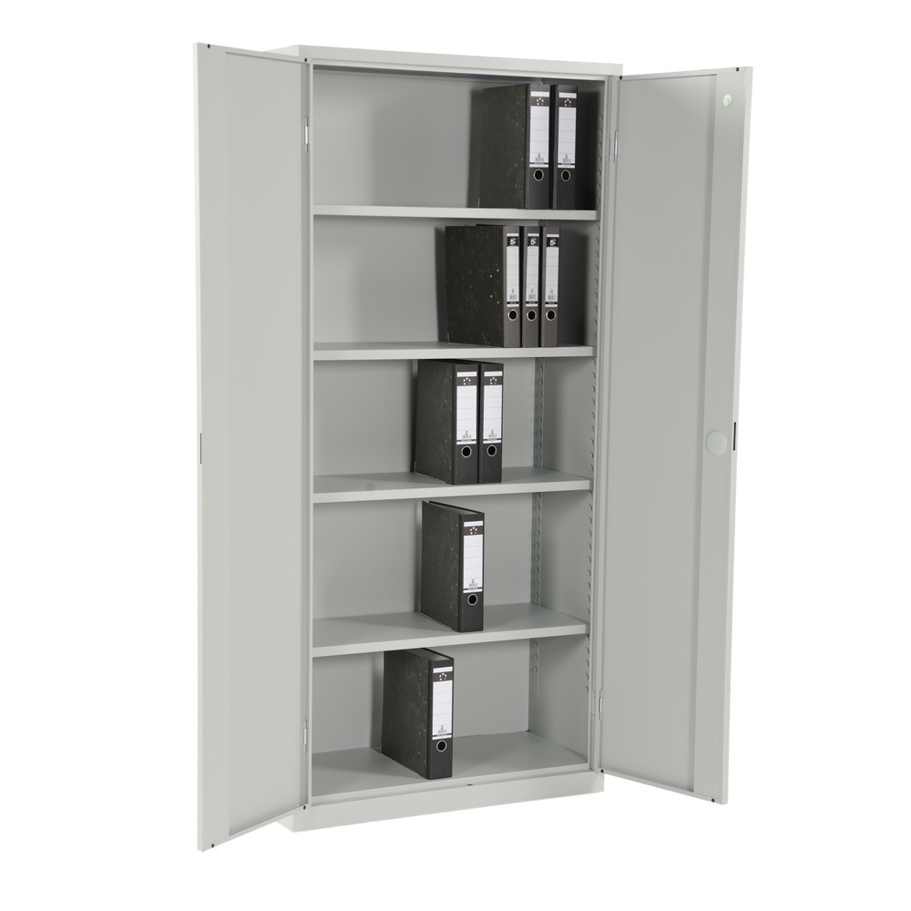 Productafbeelding nr. 7: Draaideurkast HEMMDAL HF-ST, 5 OH, hxbxd 1950 x 920 x 600 mm, verzinkte legborden, lichtgrijs