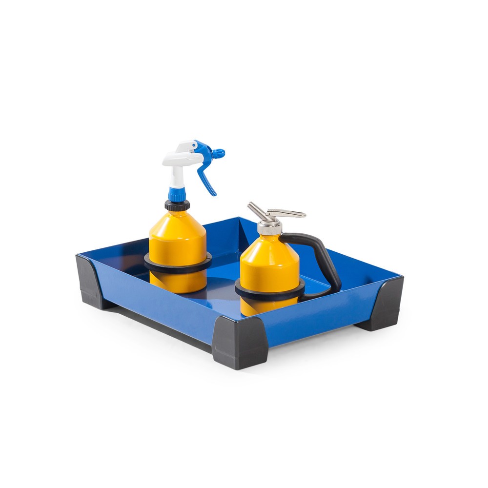 Product afbeelding: Stalen lekbak voor kleine verpakkingen, hoogte 95 mm, inhoud 10 l, zonder roosterlegbord