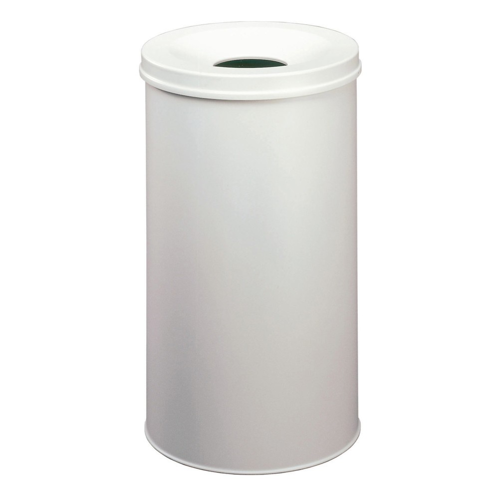 Productafbeelding nr. 1: Prullenmand Durable, van staal, 60 liter, met brandbluskop, grijs