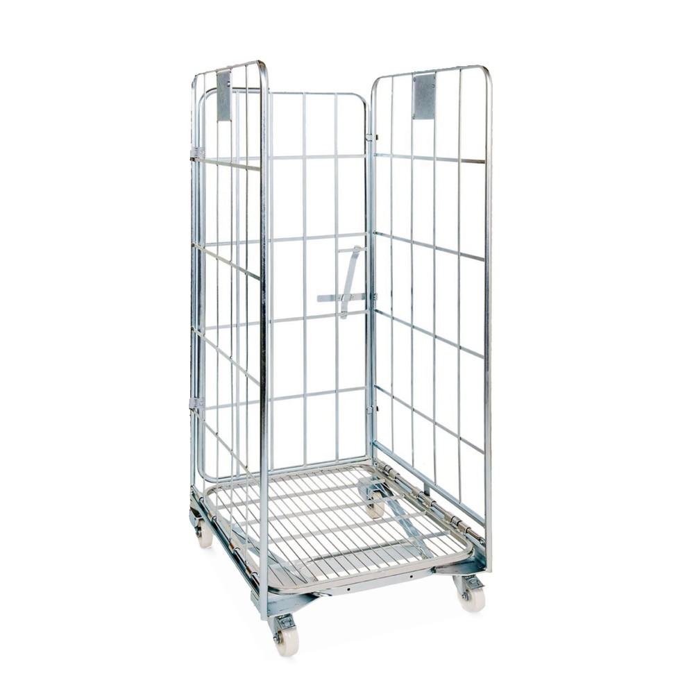 Productafbeelding nr. 1: Stalen rolcontainer BASIC, nestbaar, hxbxd 1.665 x 700 x 800 mm, 3-zijdig